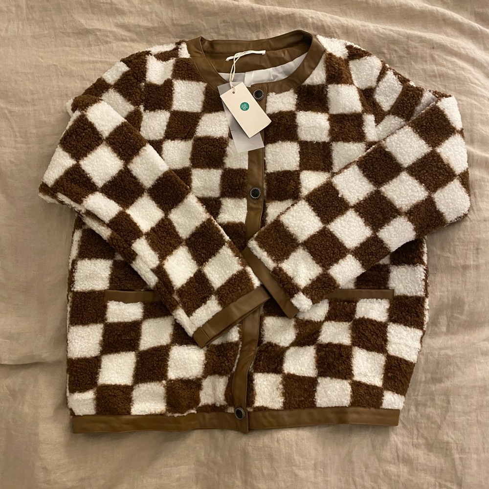 Checkered Sherpa Jacket